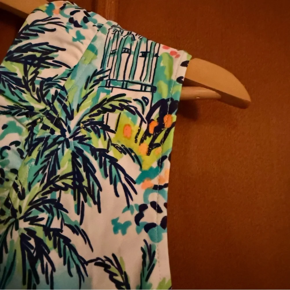 Aryeh Coastal Cruise Print Sleeveless Ruffle Neck Dress Medium NWT - Picture 3 of 9